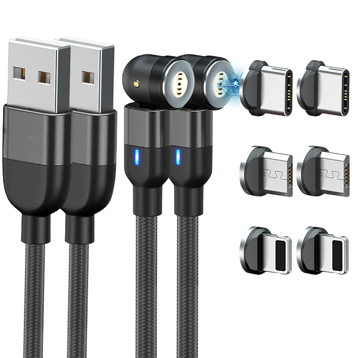 Hendrano™ 3-in-1 Magnetic Charging Cable for iPhone, Android and USB-C