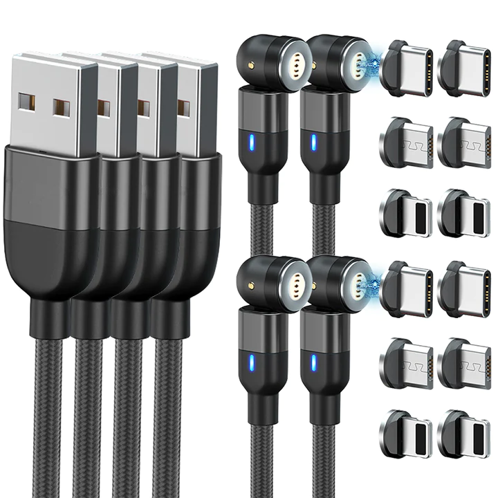 Hendrano™ 3-in-1 Magnetic Charging Cable for iPhone, Android and USB-C