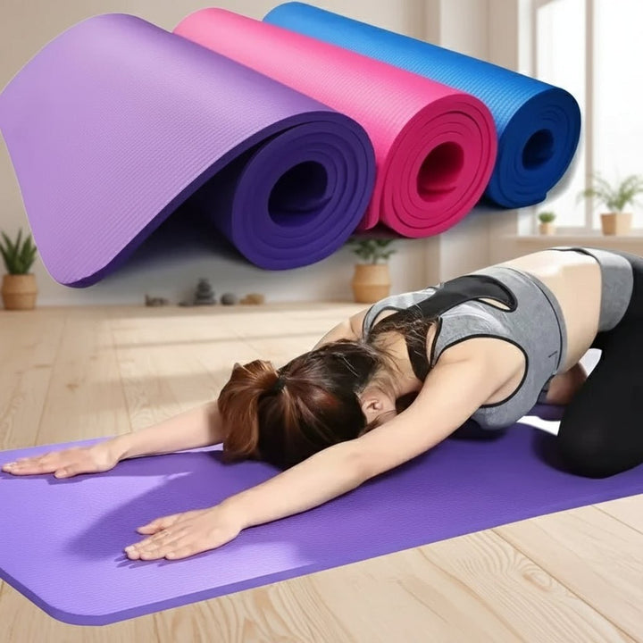 Thick Non-Slip Yoga Mat with Carrying Strap