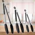 Hendrano™ Silicone Kitchen Tongs Set of 3 with Locking Handles