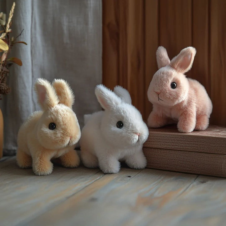 Interactive Plush Bunny Toy That Hops, Wiggles and Squeaks