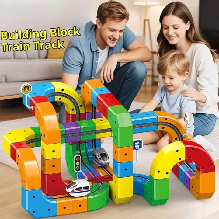 Hendrano™ Electric Building Block Train Set with USB Rechargeable Train