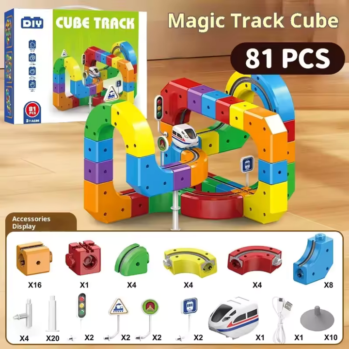 Hendrano™ Electric Building Block Train Set with USB Rechargeable Train