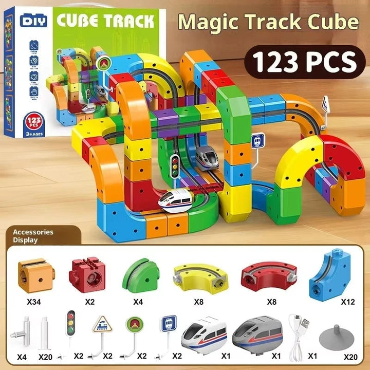 Hendrano™ Electric Building Block Train Set with USB Rechargeable Train