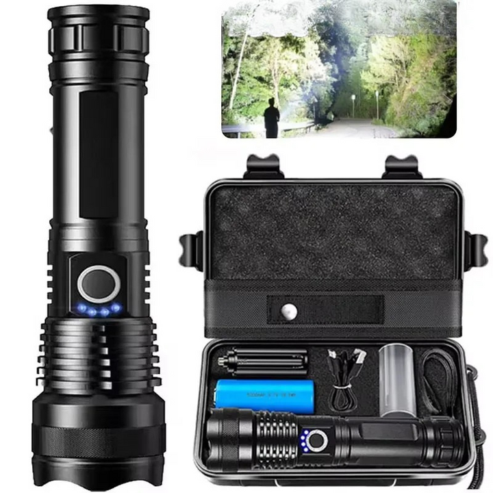 Hendrano™ Rechargeable High-Lumen Flashlight with Zoom and 5 Modes