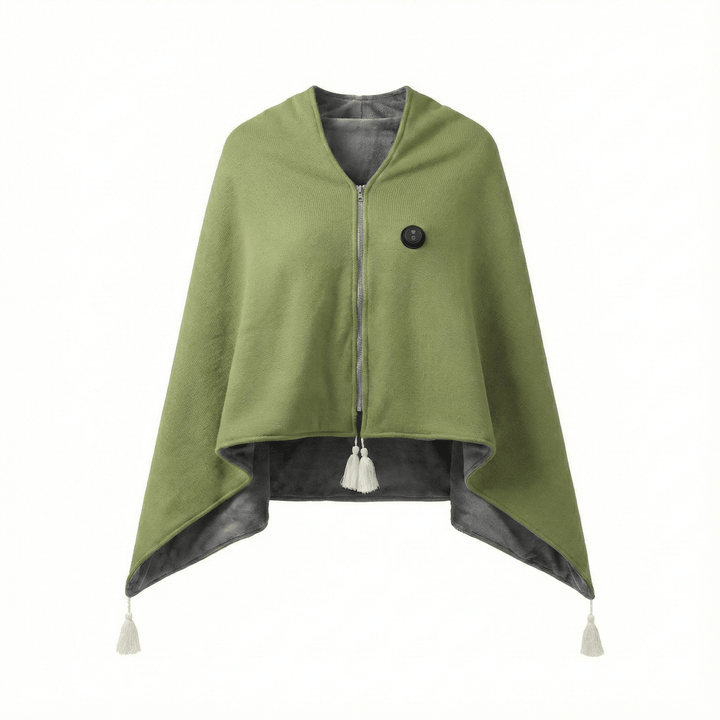 Heated Cotton Shawl Wrap with 8 Heat Zones and USB Power – Hendrano™