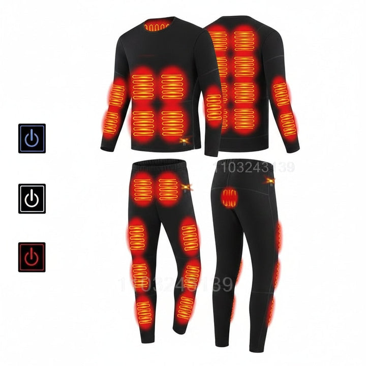 Hendrano™ USB Heated Thermal Underwear Set with 3 Heat Settings