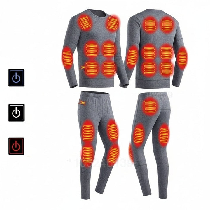 Hendrano™ USB Heated Thermal Underwear Set with 3 Heat Settings