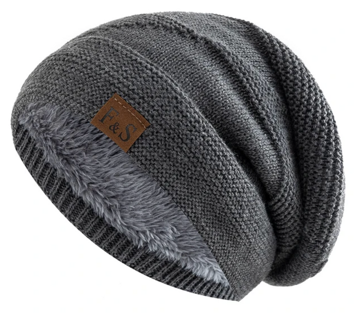 Soft Knit Winter Beanie with Warm Fleece Lining