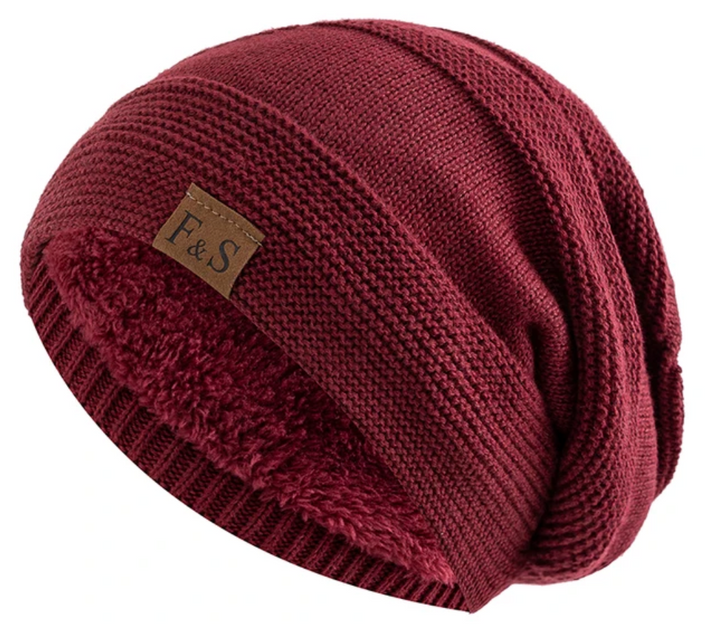 Soft Knit Winter Beanie with Warm Fleece Lining