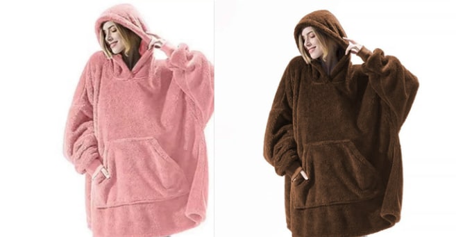 Hendrano™ Oversized Blanket Hoodie in Thick Double-Sided Fleece
