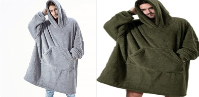Hendrano™ Oversized Blanket Hoodie in Thick Double-Sided Fleece