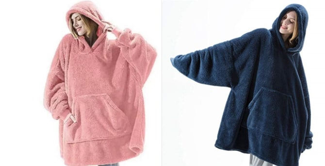 Hendrano™ Oversized Blanket Hoodie in Thick Double-Sided Fleece