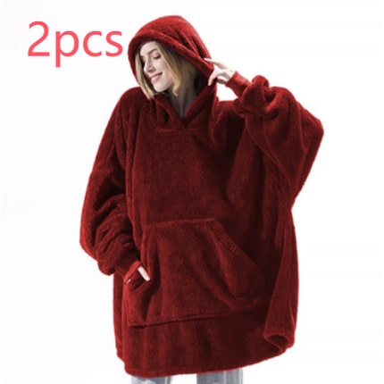 Hendrano™ Oversized Blanket Hoodie in Thick Double-Sided Fleece