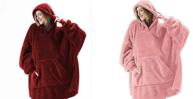 Hendrano™ Oversized Blanket Hoodie in Thick Double-Sided Fleece