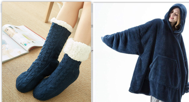 Hendrano™ Oversized Blanket Hoodie in Thick Double-Sided Fleece