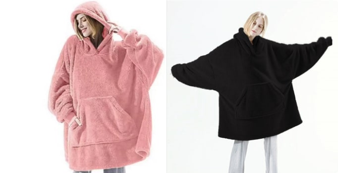 Hendrano™ Oversized Blanket Hoodie in Thick Double-Sided Fleece