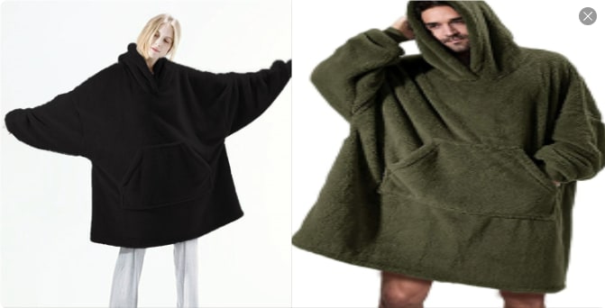 Hendrano™ Oversized Blanket Hoodie in Thick Double-Sided Fleece