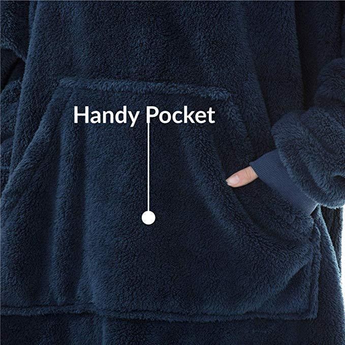 Hendrano™ Oversized Blanket Hoodie in Thick Double-Sided Fleece