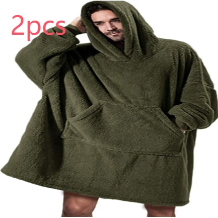 Hendrano™ Oversized Blanket Hoodie in Thick Double-Sided Fleece
