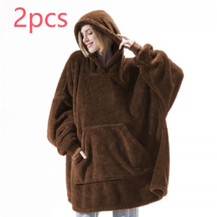 Hendrano™ Oversized Blanket Hoodie in Thick Double-Sided Fleece