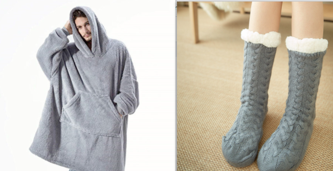 Hendrano™ Oversized Blanket Hoodie in Thick Double-Sided Fleece