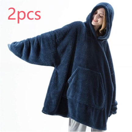 Hendrano™ Oversized Blanket Hoodie in Thick Double-Sided Fleece