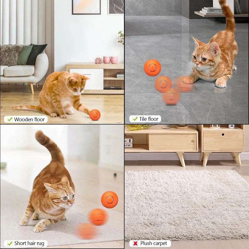 Self-Rolling Smart Cat Ball with 3 Interactive Play Modes