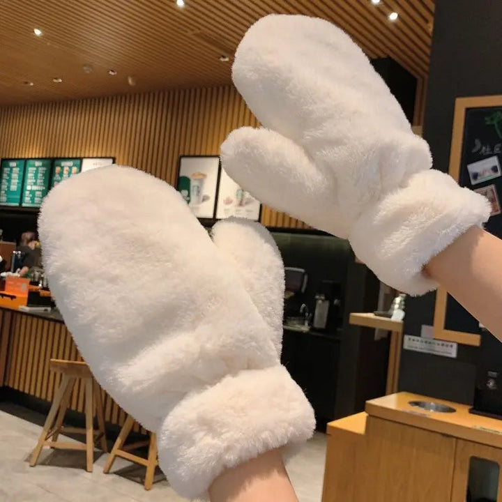 Hendrano™ Fluffy Plush Mittens with Thick Warm Lining for Women