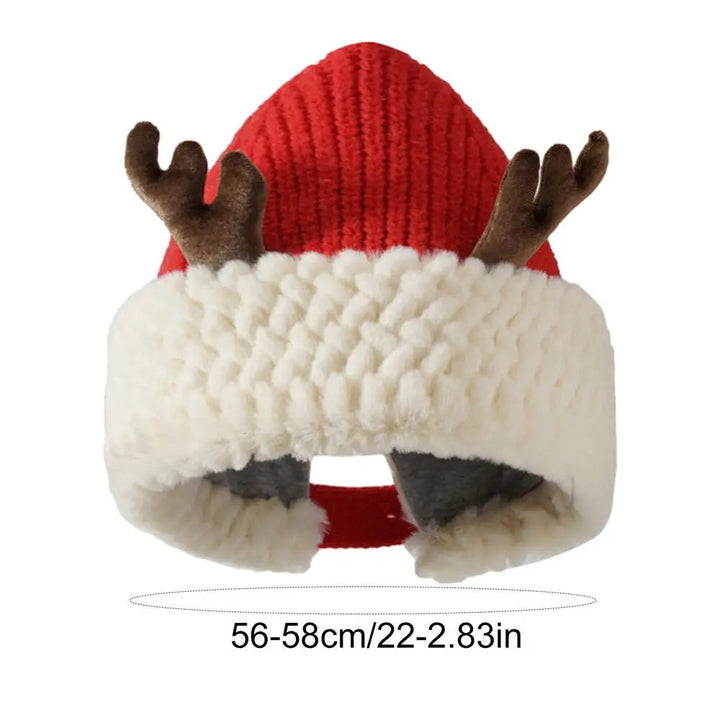 Hendrano™ Cozy Reindeer Antler Knit Hat – Warm Cotton Winter Beanie
