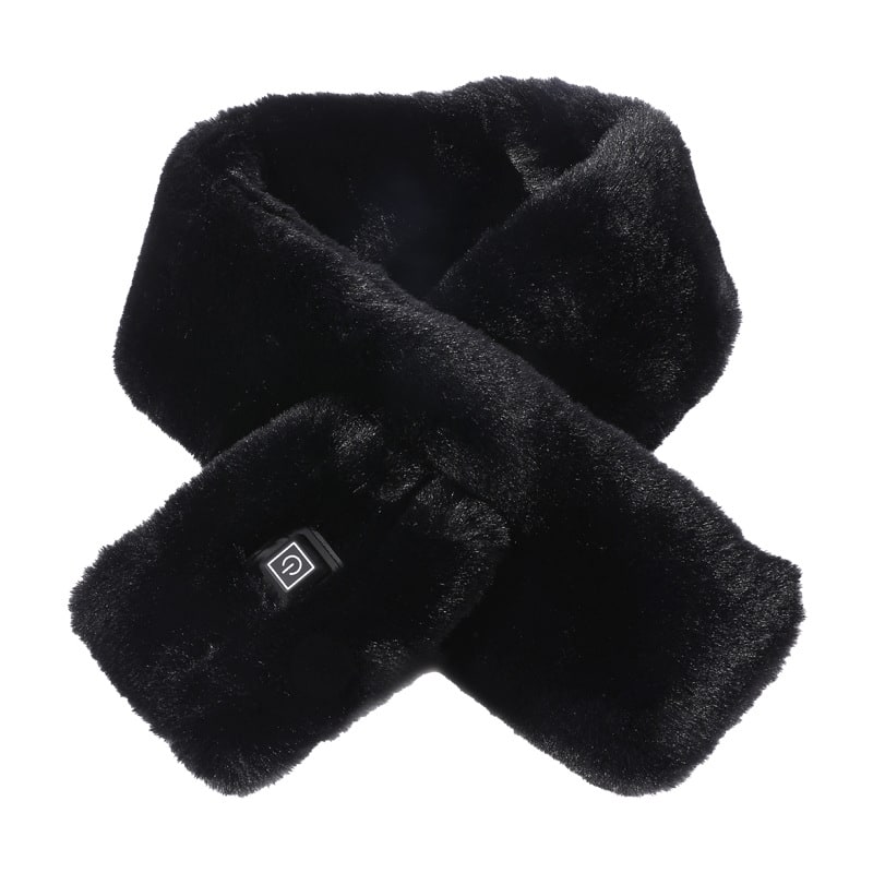 Hendrano™ Faux Fur Heated Scarf with 3 Heat Settings and LED Light
